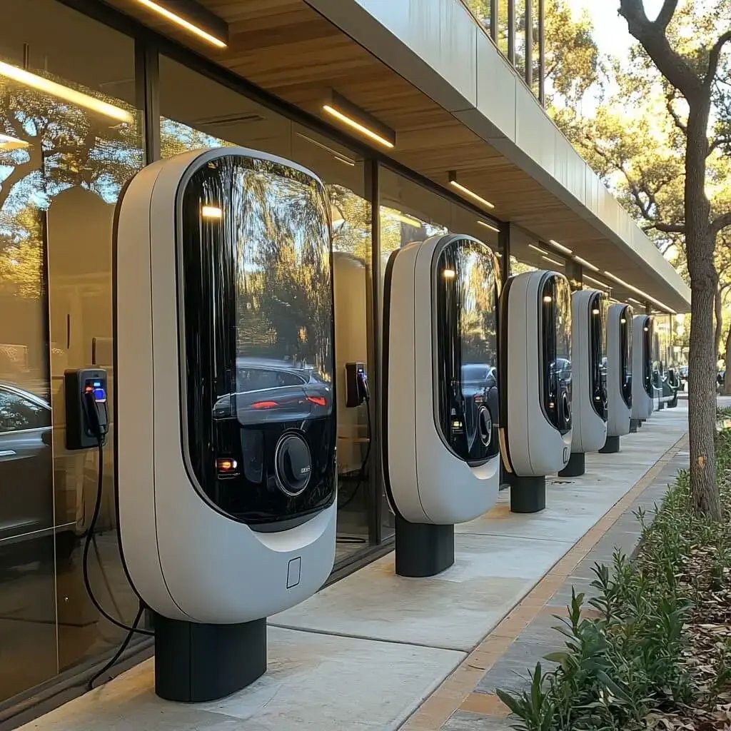 Modern EV Charging station in the city